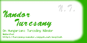 nandor turcsany business card